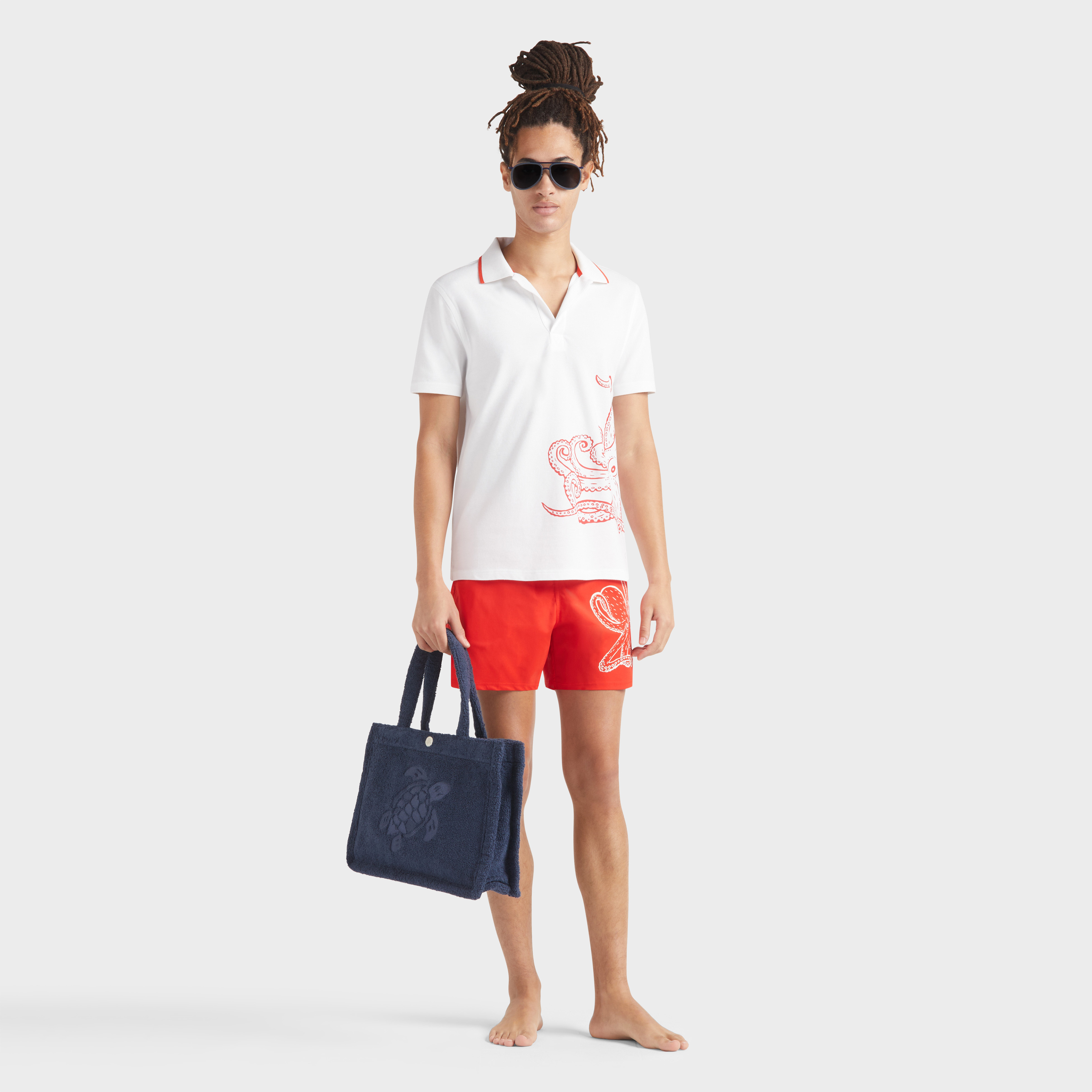 Polo en coton homme Printed Poulpe