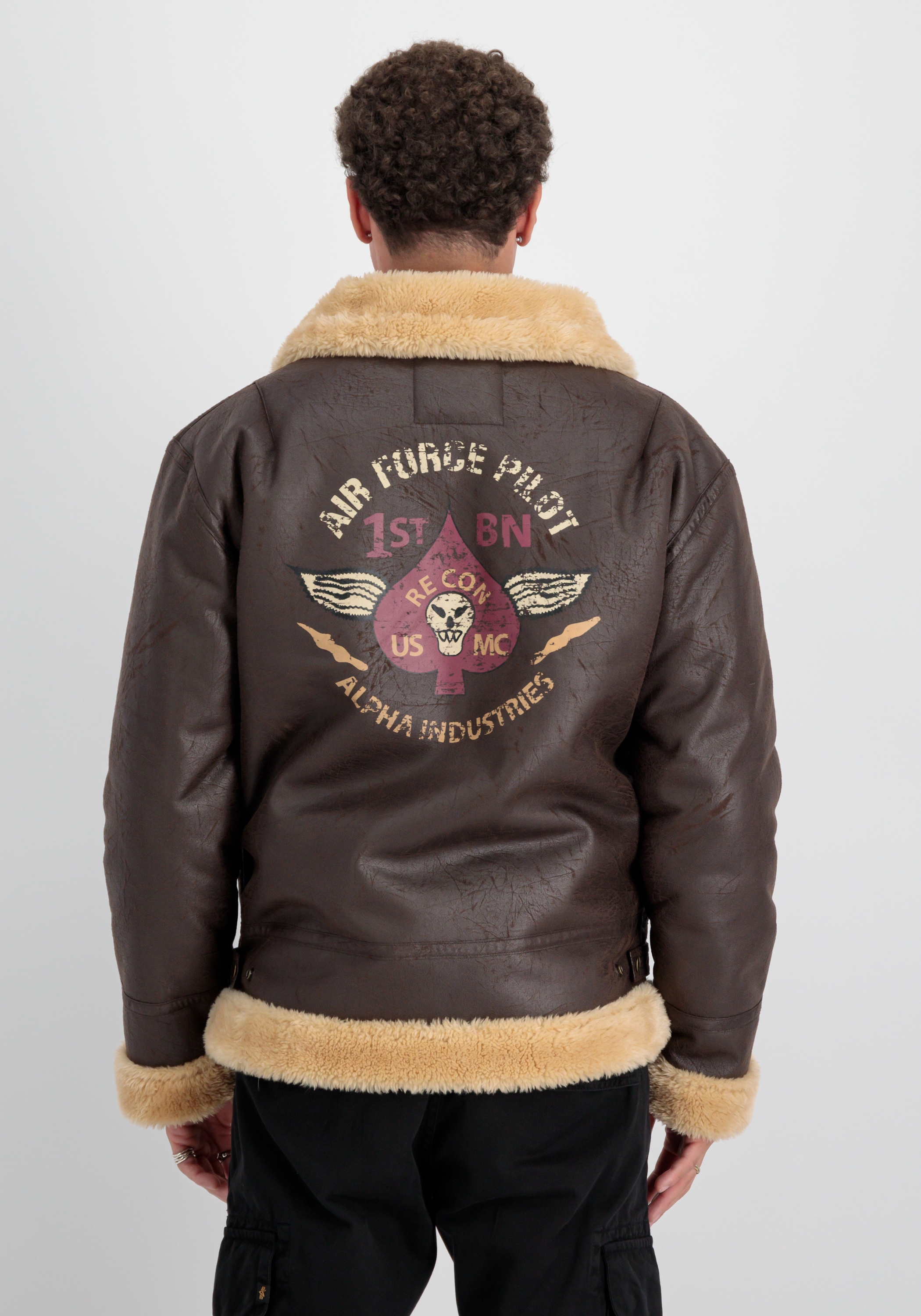 Alpha Industries Lederjacke »B-3 FL Custom«
