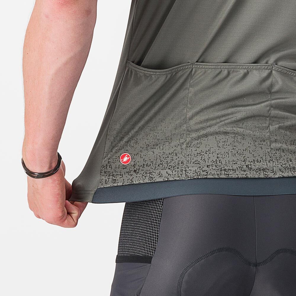 Castelli Unlimited Entrata Fietsshirt Korte Mouwen Grijs/Lichtgrijs Heren