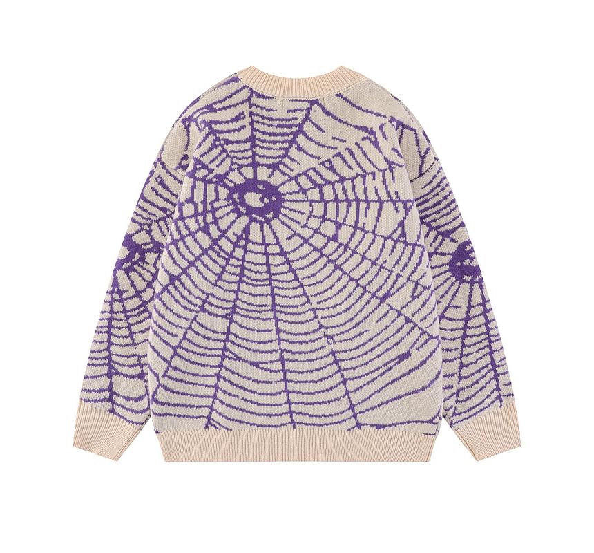 Sensarra - Koppel bijpassende spinnenweb jacquard oversized trui