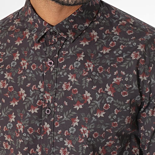 Chemise Manches Longues Axel Bordeaux Floral