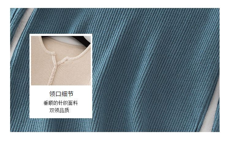 Frigga - Henley gebreide top