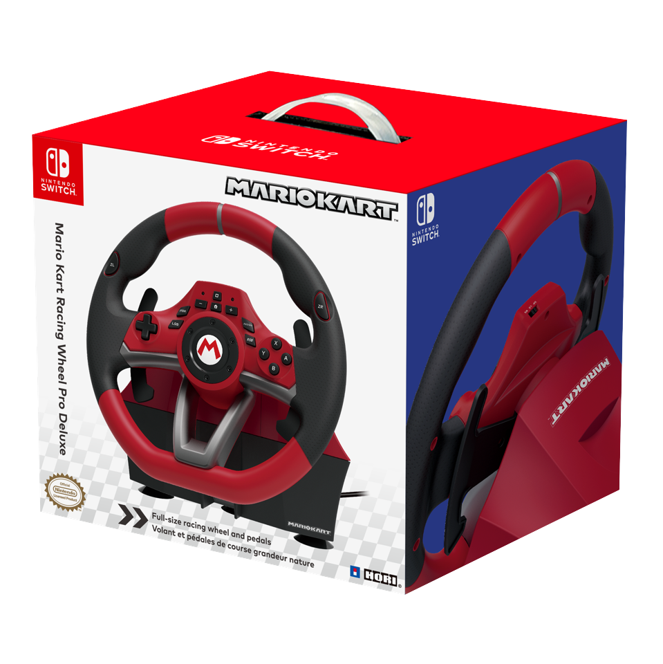 HORI - Mario Kart Racing Wheel Pro Deluxe + 7-Speed Racing Shifter Bundle For PC (Windows 11/10)