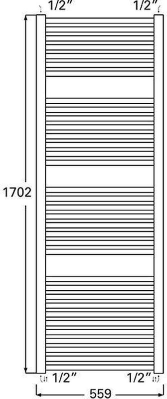 Plieger - Palermo - Designradiator - Zwart - 921 Watt