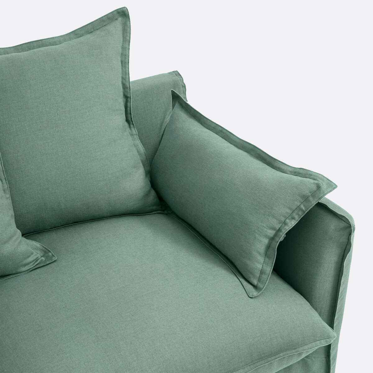 LA REDOUTE INTERIEURS<br>Slaapbank H14 cm, gekreukt linnen, Odna