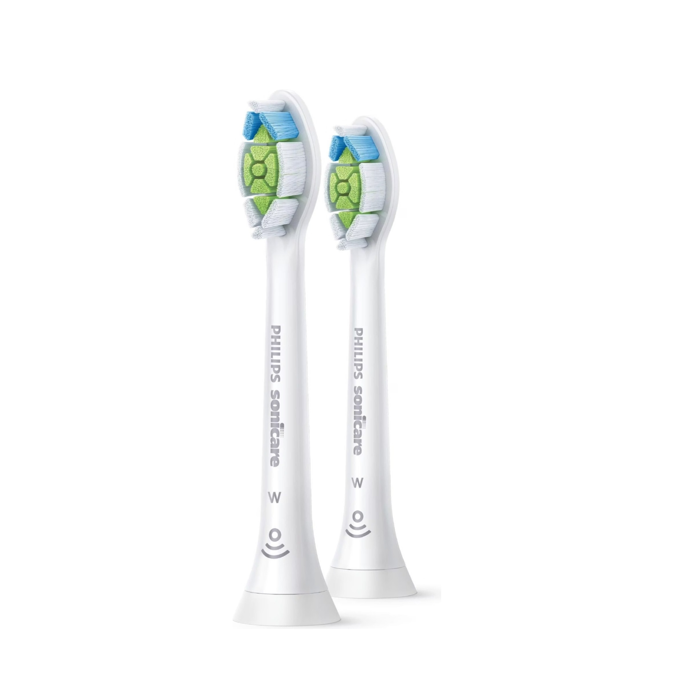 (2er Set) W2 Optimal White Ersatz Zahnbürstenkopf für Philips Sonicare Elektrische Zahnbürsten (HX6062/10) - Weiss