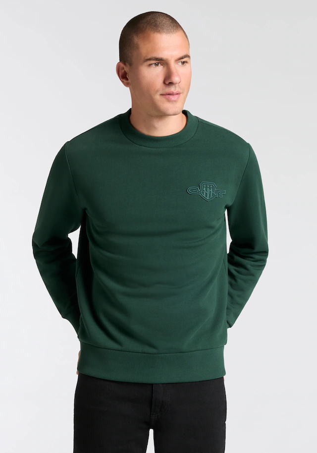 Gant Sweatshirt »TONAL SHIELD«, Rundhals, regular fit, basic