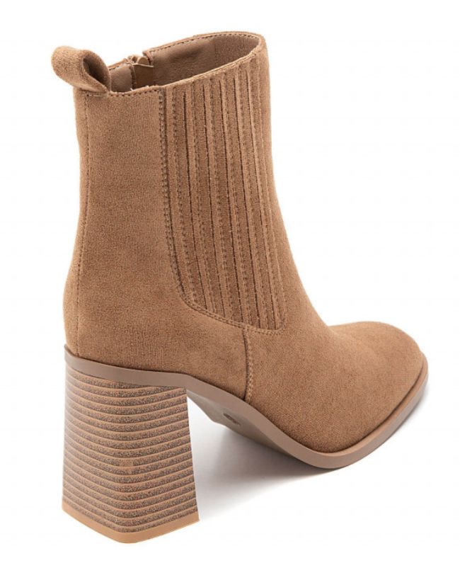 Bottines femme camel à talon - Vénussia