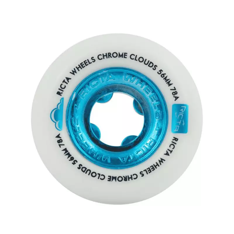 Roues skate RICTA (jeu de 4) 56mm clouds chrome blue 78a