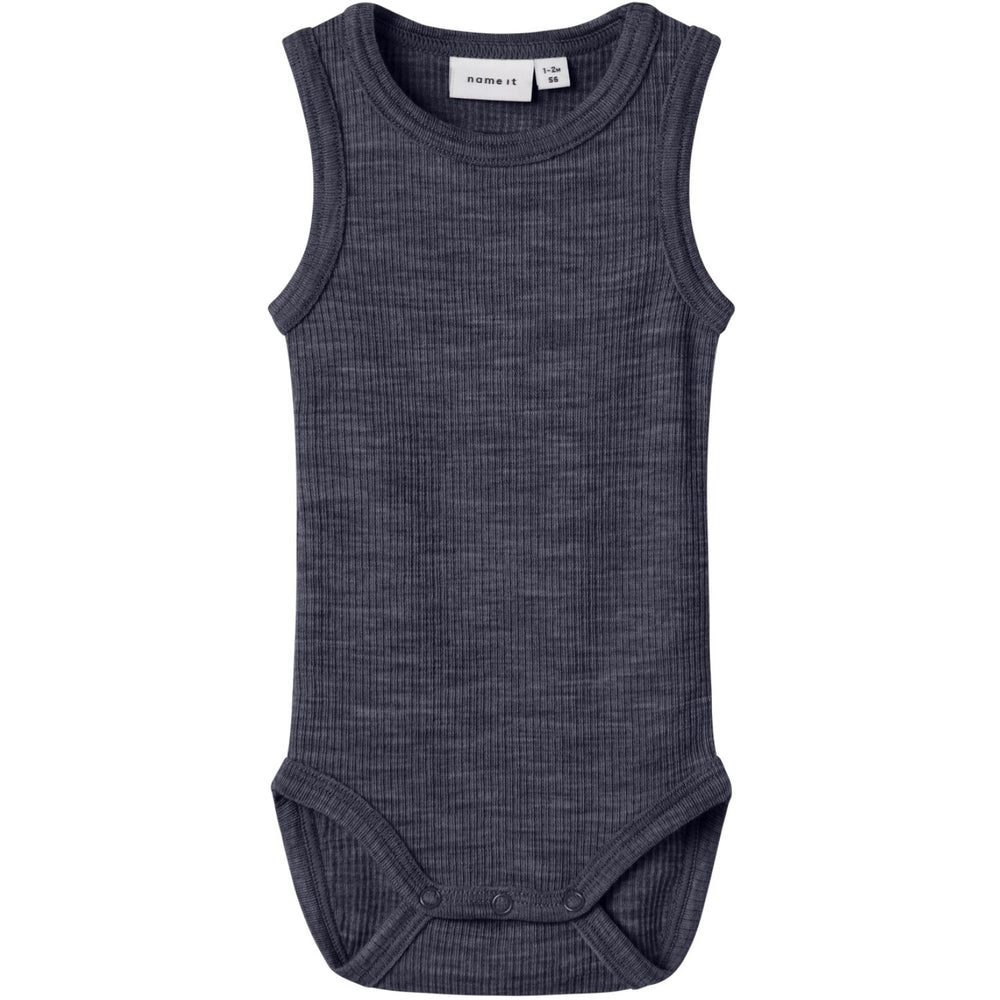 Køb Name It Ombre Blue Nbnwax Uld Rib Tank Body