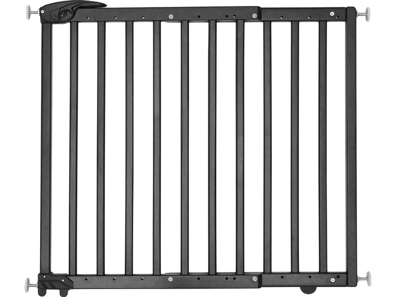 Badabulle Türschutzgitter Deco Pop Holz Schwarz 63 cm - 106 Sicherheitsgitter mit ergonomischem Griff