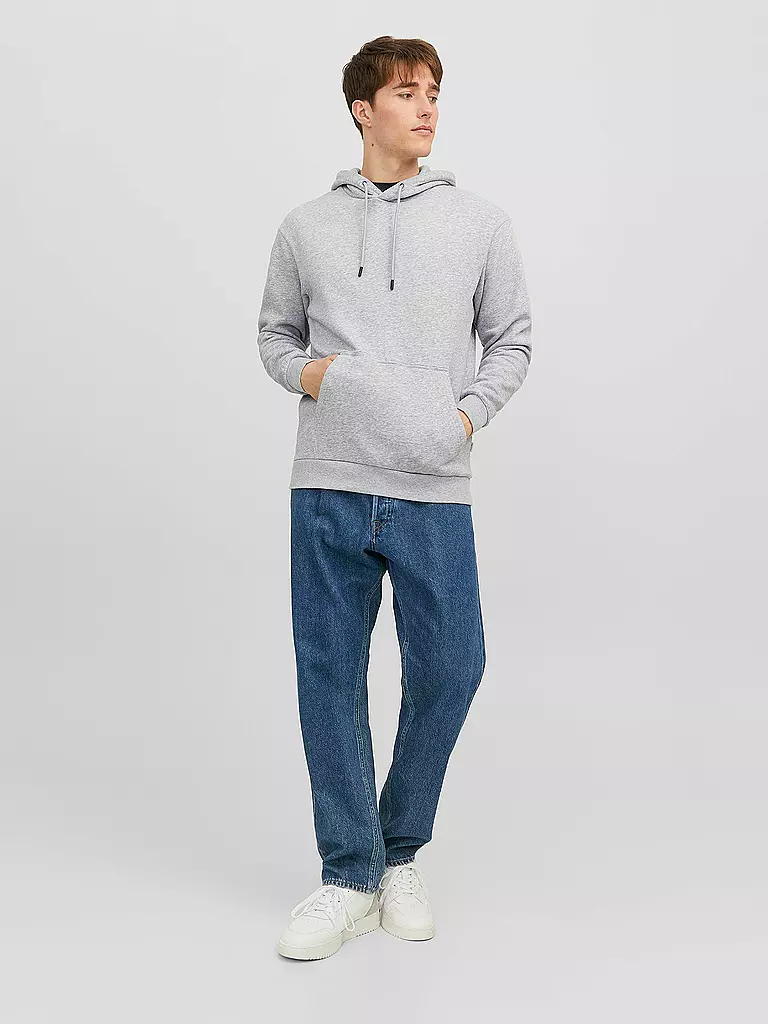 JACK & JONES Kapuzensweater - Hoodie  JJEBRADLEY hellgrau