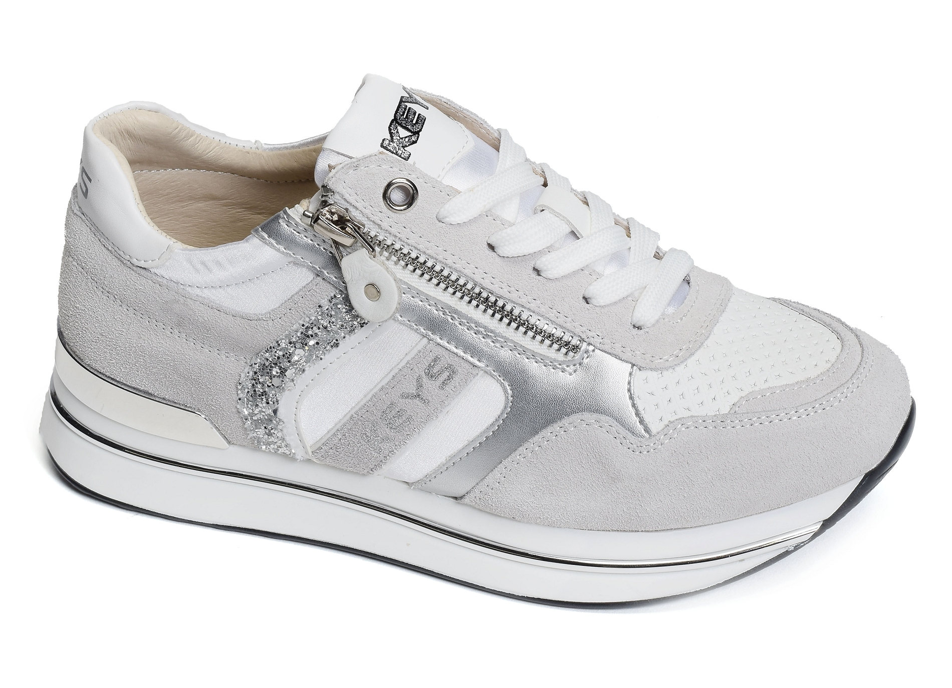 Flange blanc argent