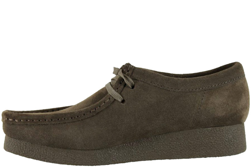 CLARKS WALLABEE EVOSH OLIVE SUEDE SHOE