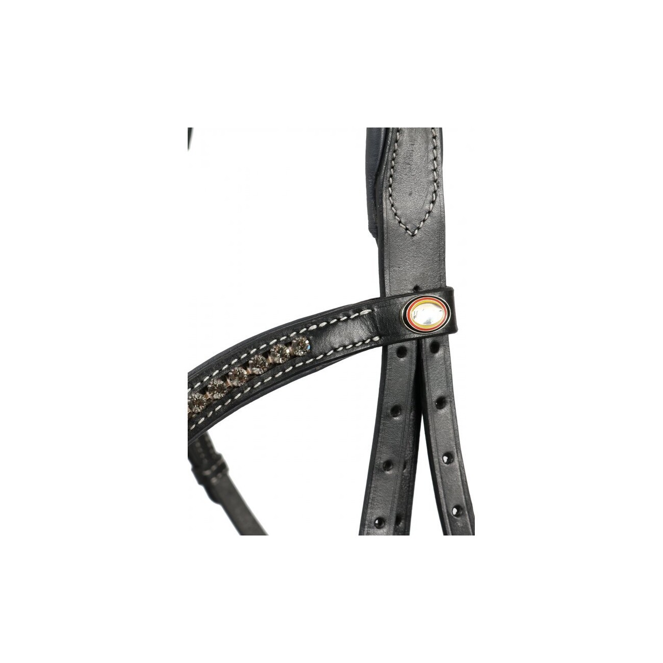 Hans Melzer Horse Equipment Hans Melzer Trense Badminton schwarz/silber WB EXTRA (KB-Kaltblut)