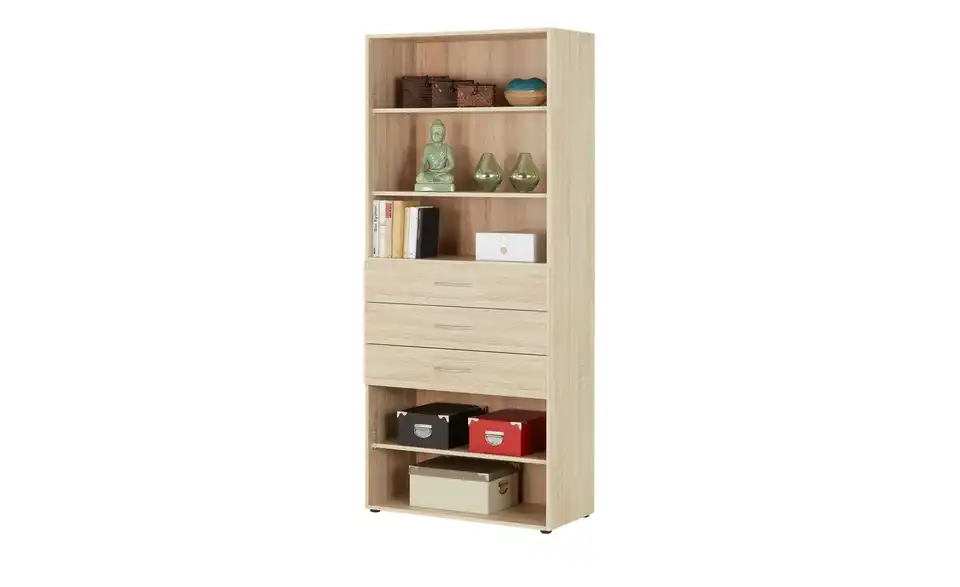Regal Multischrank-System 80 cm 185 cm Eiche sägerau (Nachbildung)