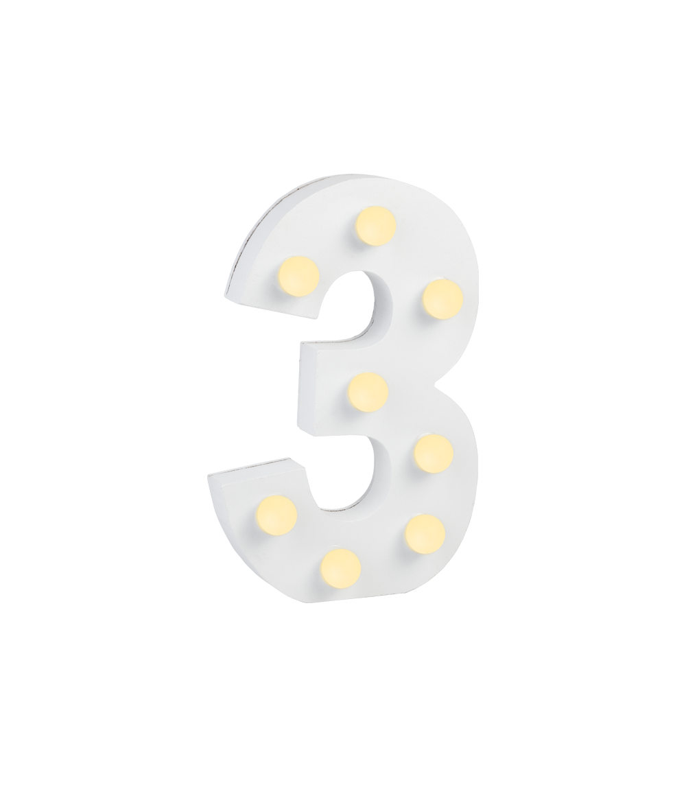 3 Licht Cijfer 16,5cm