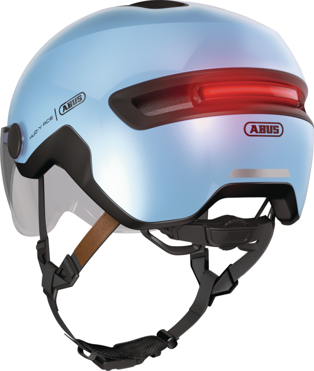 ABUS HUD-Y ACE cykelhjelm LED Iced Blue