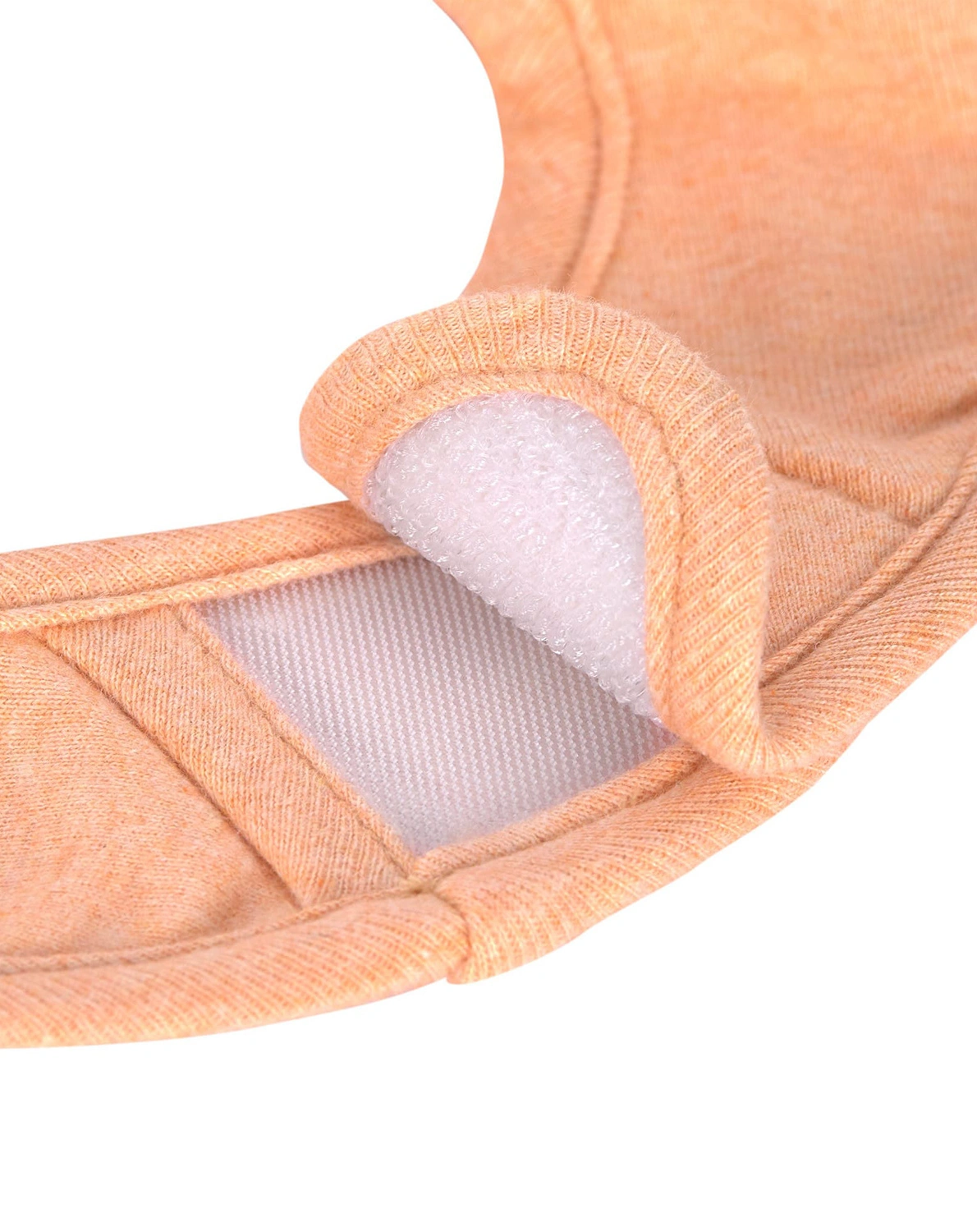 klett-Lätzchen COTTON UNI 3er Set in apricot/grau/beige