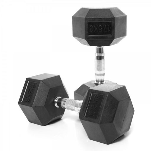 Conjunto de halteres hexagonais de 17,5 kg. Vimas Sport