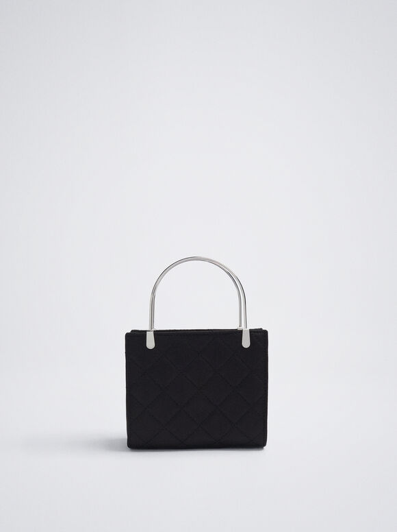 Bolso De Fiesta Con Cadena - Negro