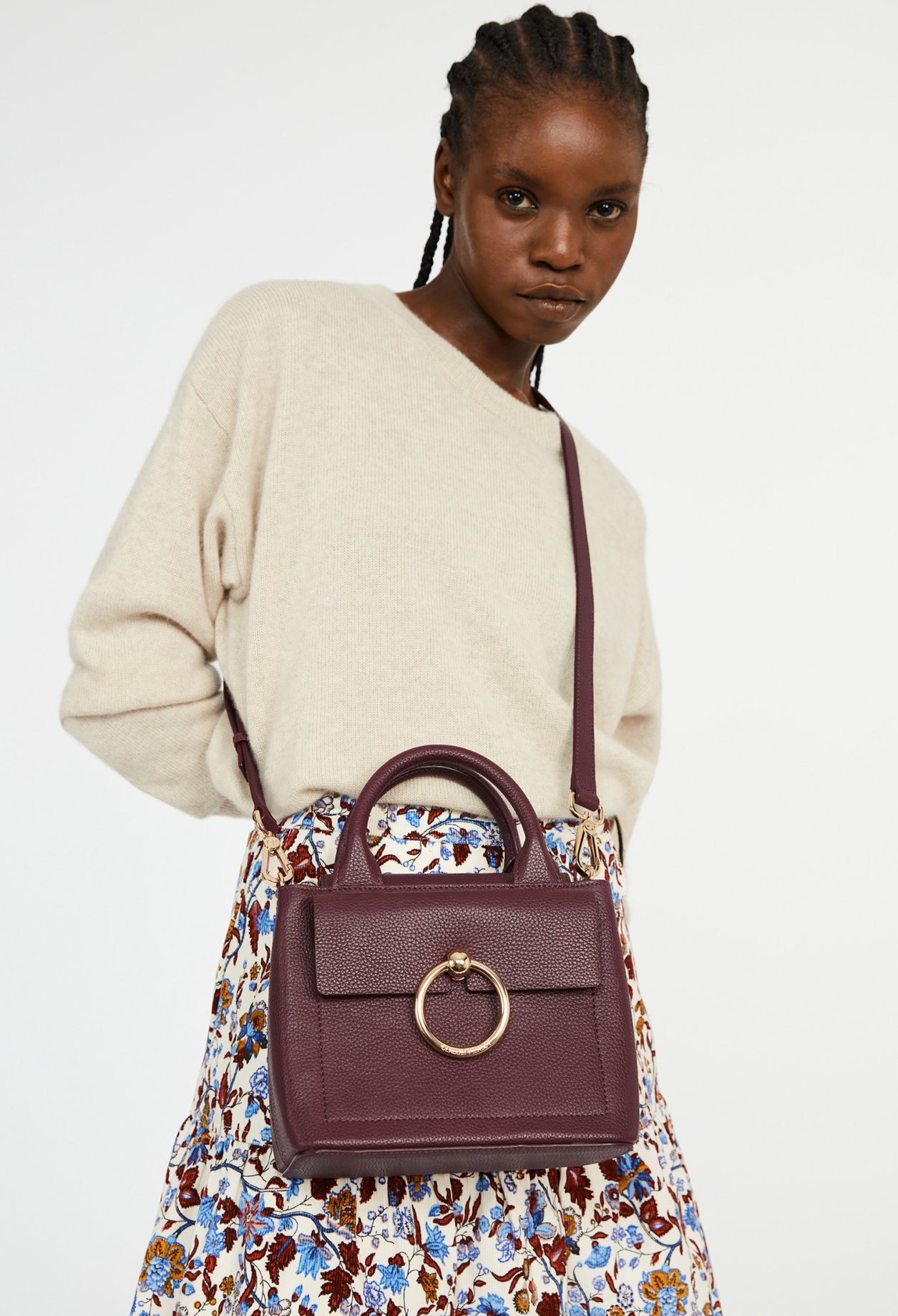 Sac Anouck mini cuir graine