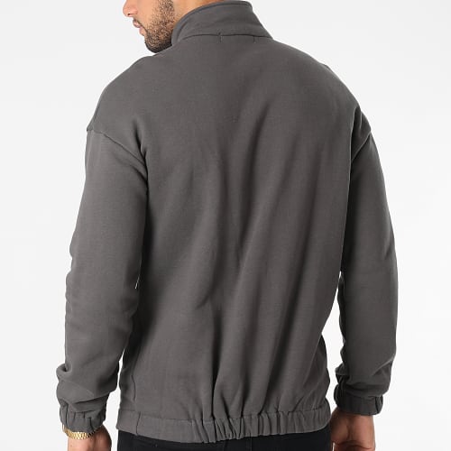 Veste Zippée Gris Anthracite