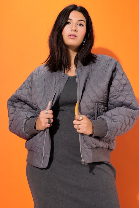 Bomberjacke, oversized, Stepp, Colorfutter