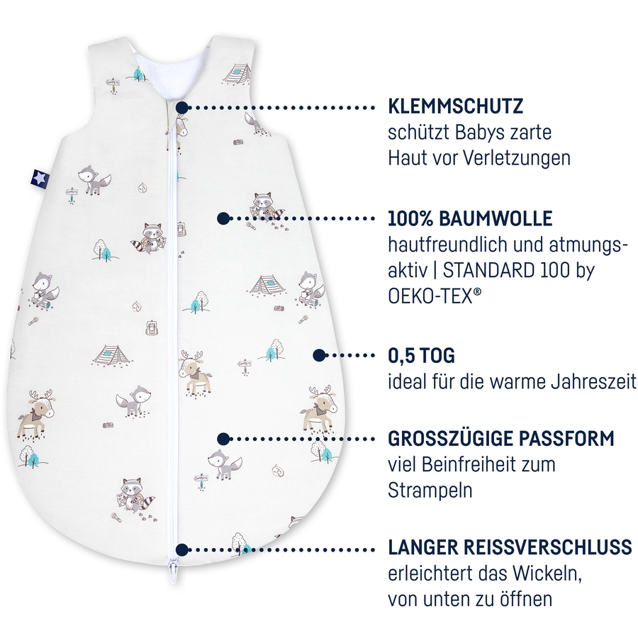 JULIUS ZÖLLNER Jersey Sommerschlafsack Fuchs & Elch
