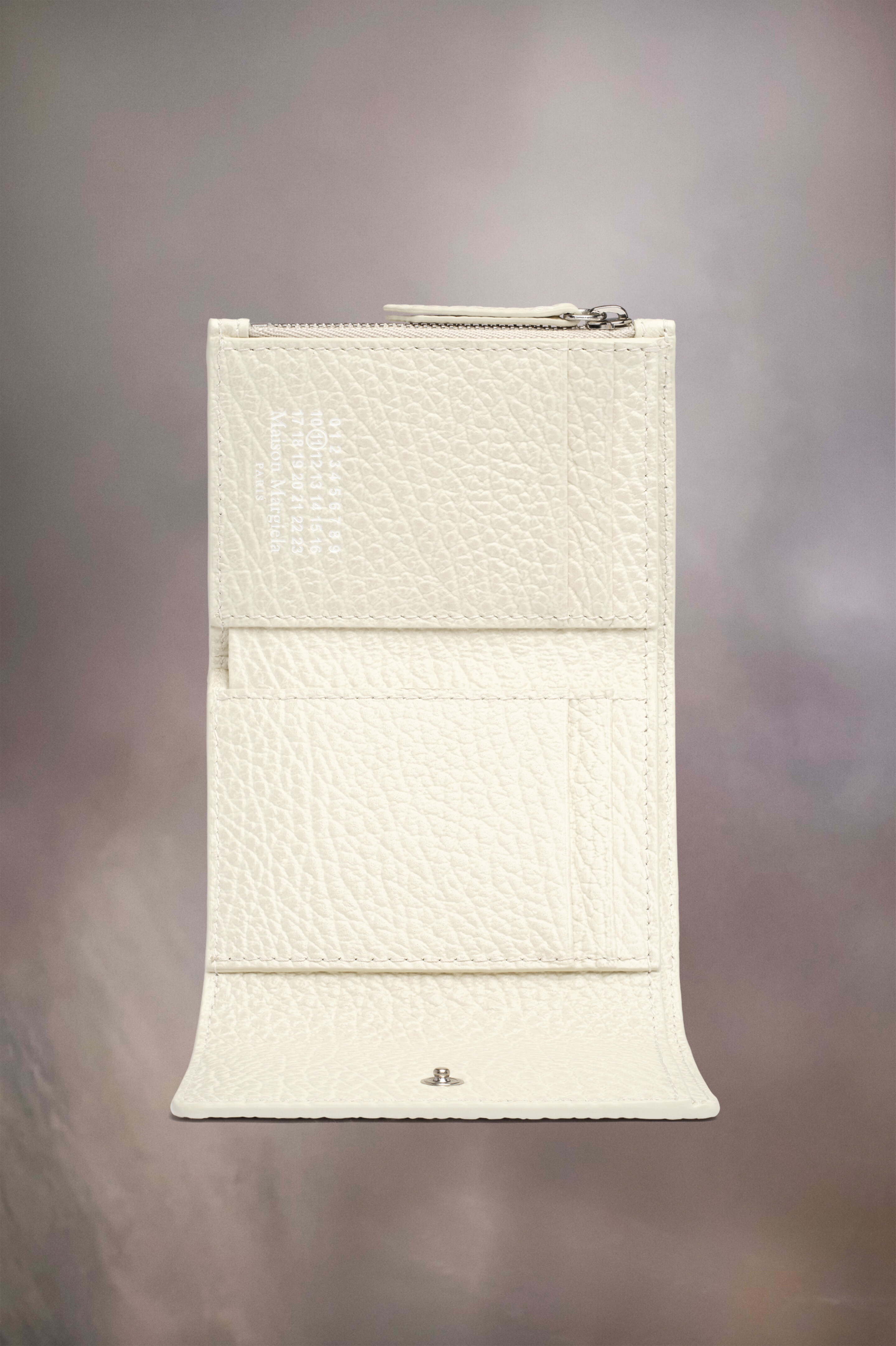 Portefeuille Four stitches cuir | Femme Gris clair