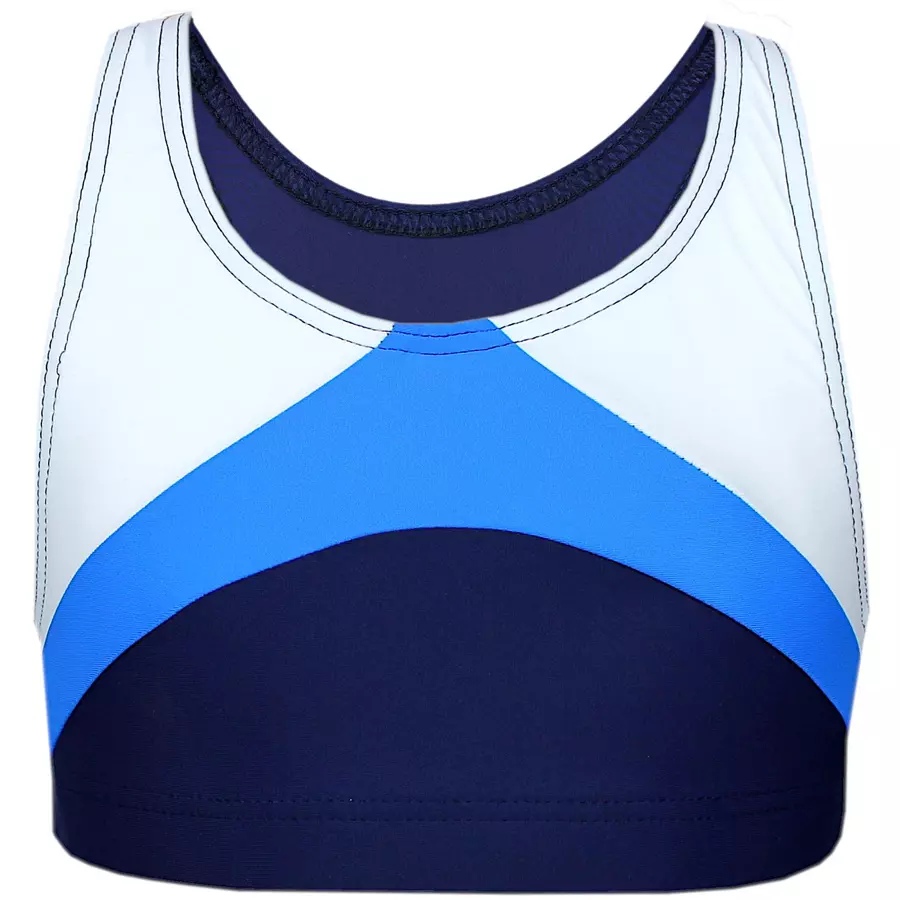 Aquarti Mädchen Sport Bikini Racerback Bustier & Bikinislip blauweiß