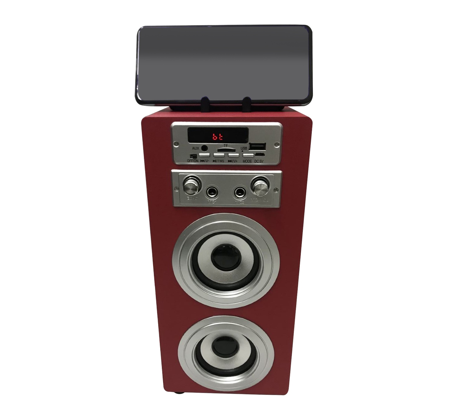 Bluetooth Lautsprecher kabellos 2 x 5 W rot
