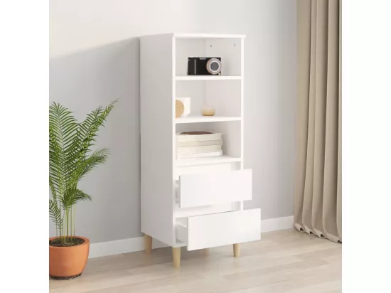 Buffet haut Blanc 40x36x110 cm Bois d'ingénierie