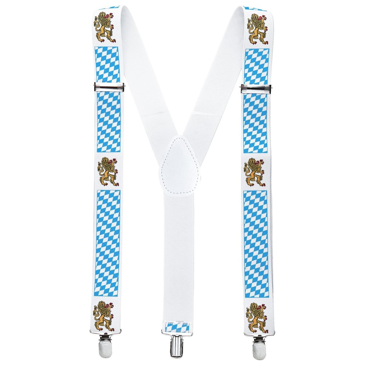 Oktoberfest Bretels Blauw Wit Met Bier