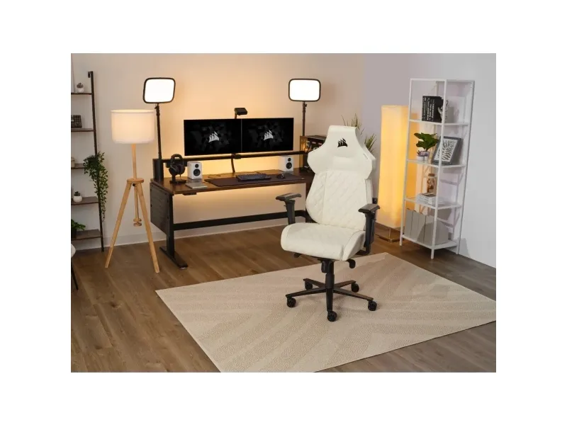CORSAIR TC500 LUXE - Spillestol - armstøtter - T-formet - vippe - drejeled - tekstil - frost