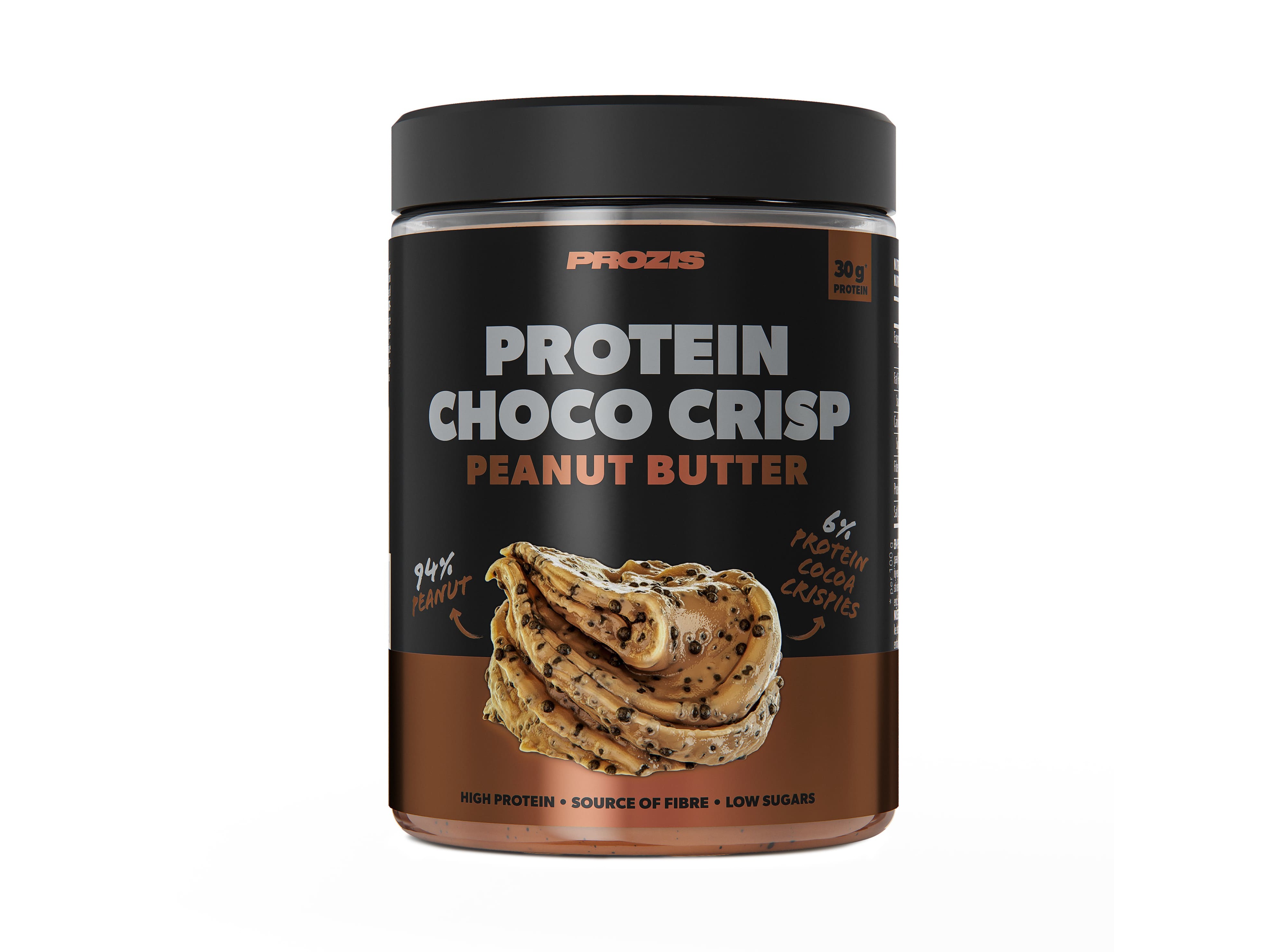 MANTEIGA AMENDOIM PROZIS C/ CROC. PROTEÍNA E CACAU 250G