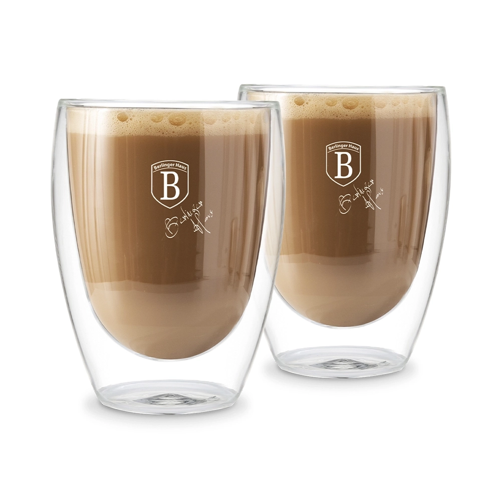 Berlinger Haus Kaffee Glas 300ml 2er Set ohne Griff