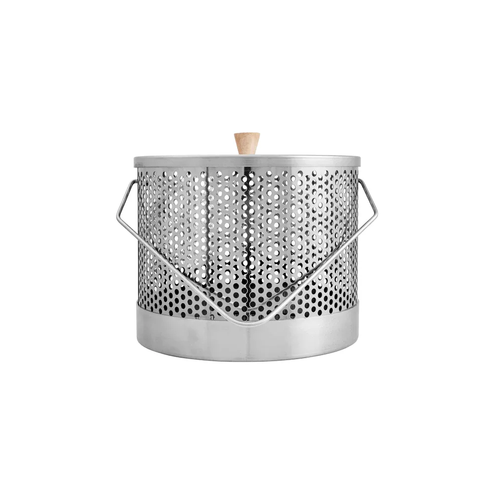 Espegard Popcorngryte i rustfritt stål Stainless Steel