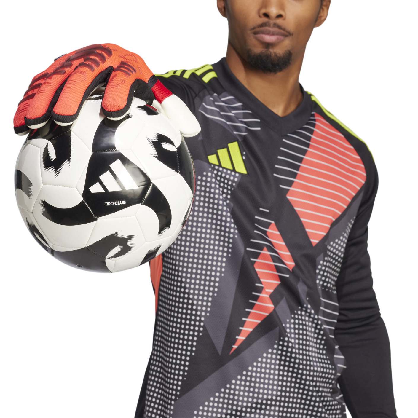 Adidas Predator Pro Fingersave Keepershandschoenen Rood Wit Zwart