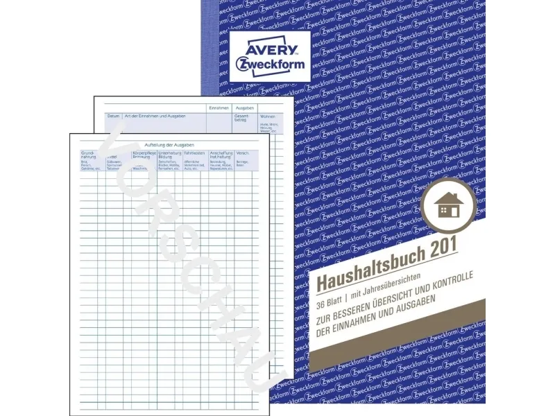 Avery 201, Hvid, Pap, A5, 148 x 210 mm, 36 Sider, 1 stk