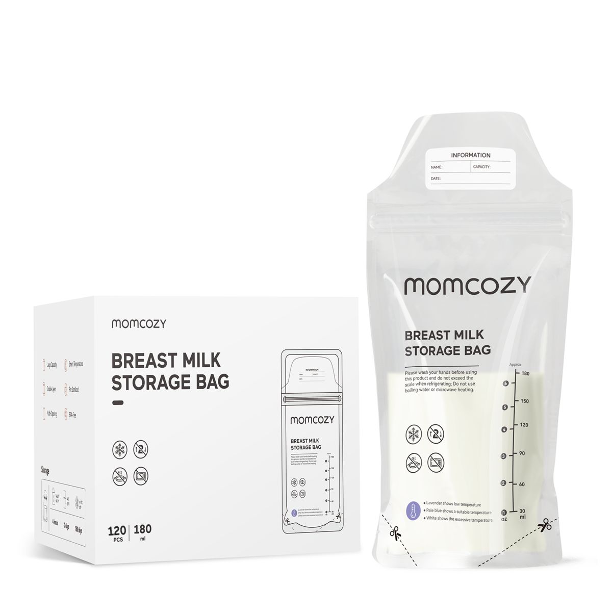 Momcozy Einweg-Milchaufbewahrungsbeutel