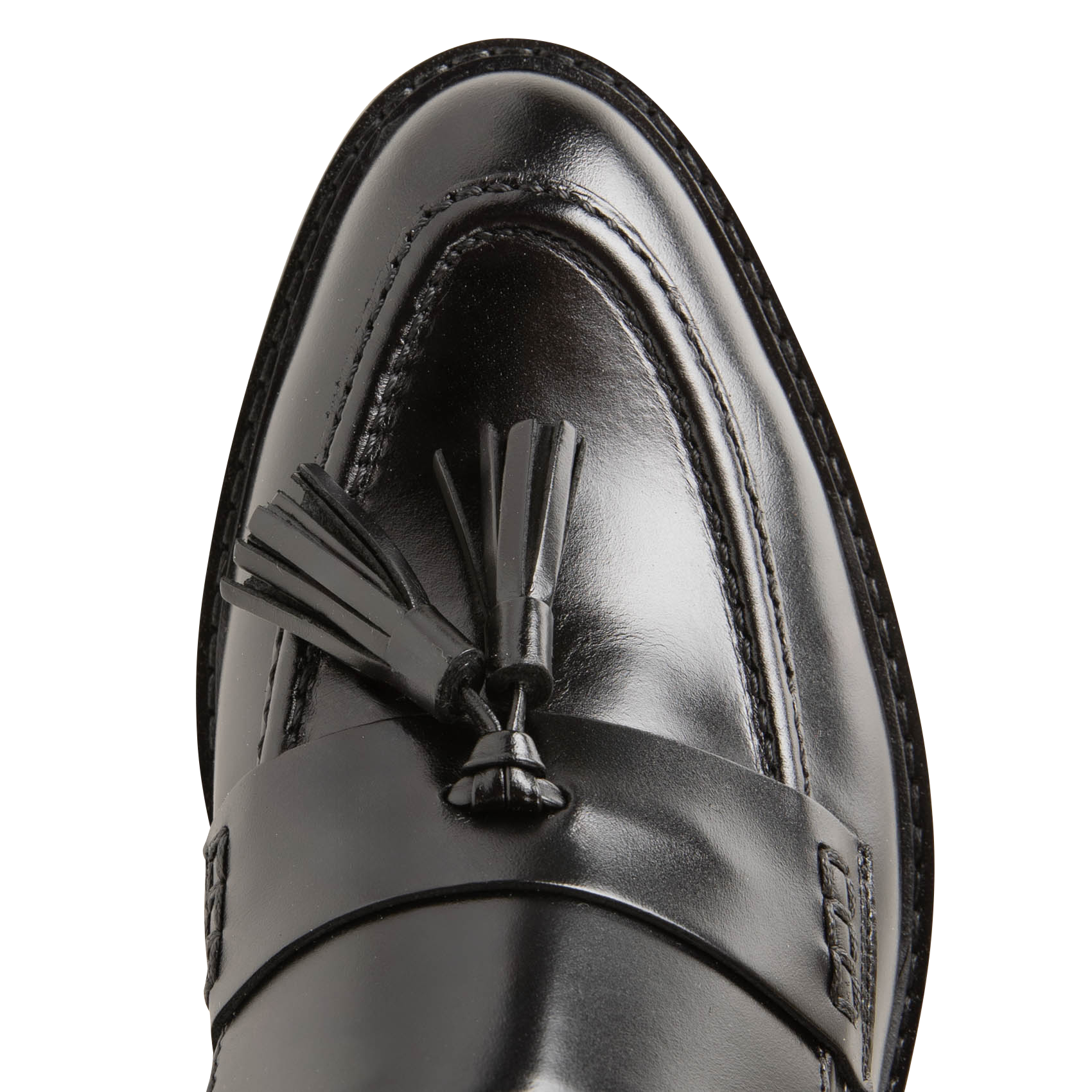 ROSA - Mocassins à bout rond en cuir| Noir