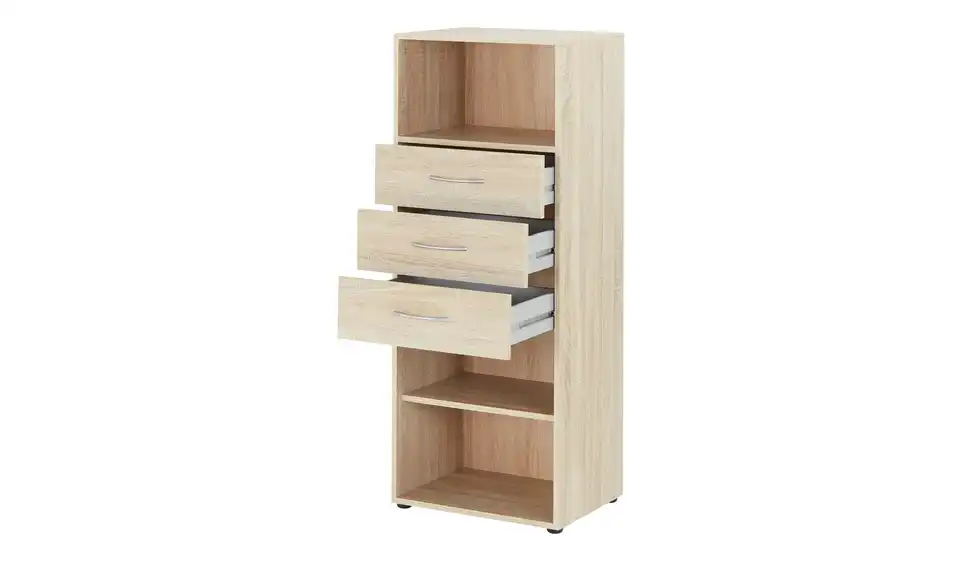 Regal Multischrank-System 50 cm 126 cm Eiche sägerau (Nachbildung)