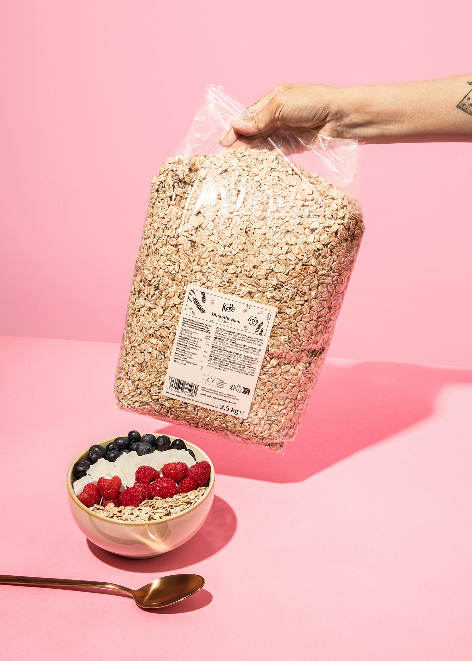 Bio Dinkelflocken Großblatt 2,5 kg