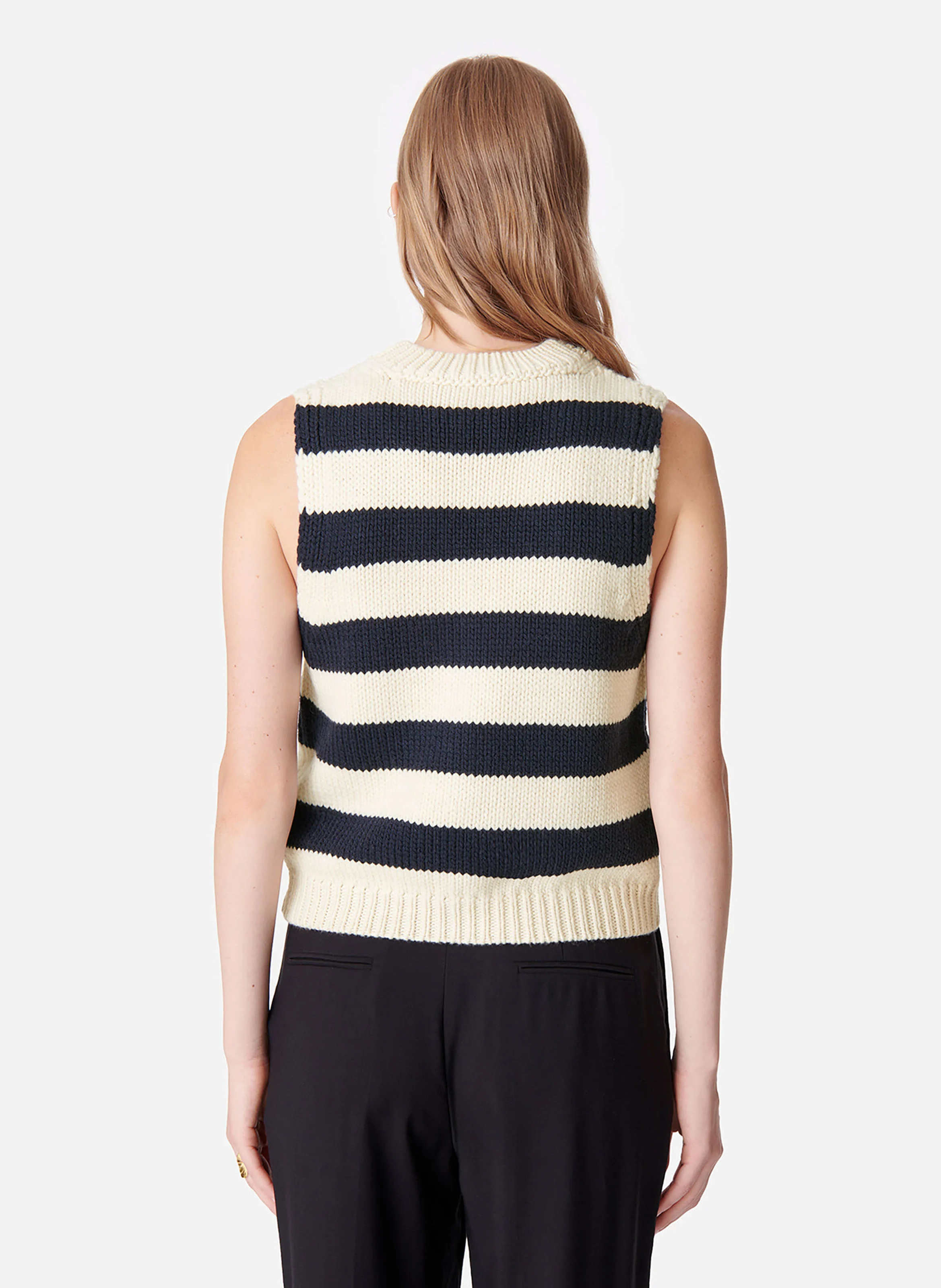 DOUNYA - Cardigan sans manches en laine| Multicolore