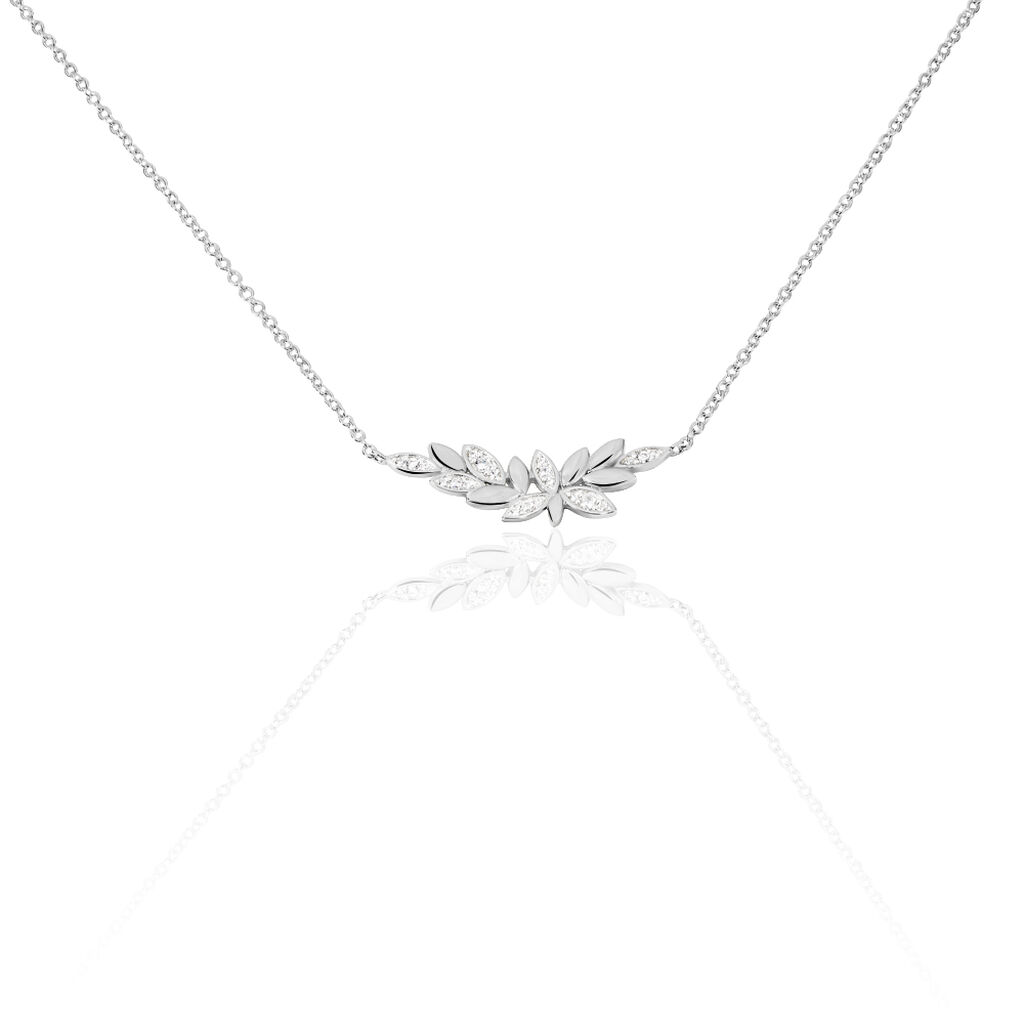Collier Cesarine Argent Blanc Oxyde De Zirconium