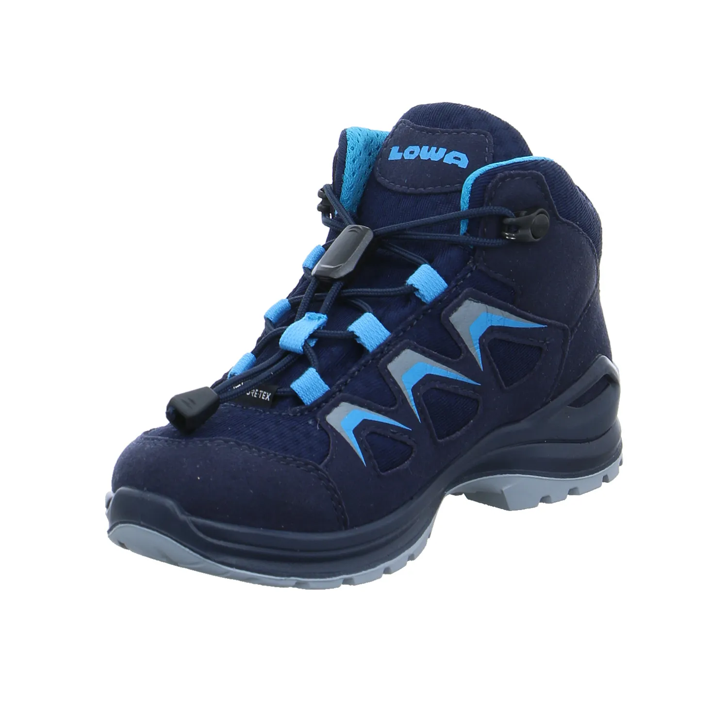 LOWA Kinder-Wanderschuhe Blau Lederimitat