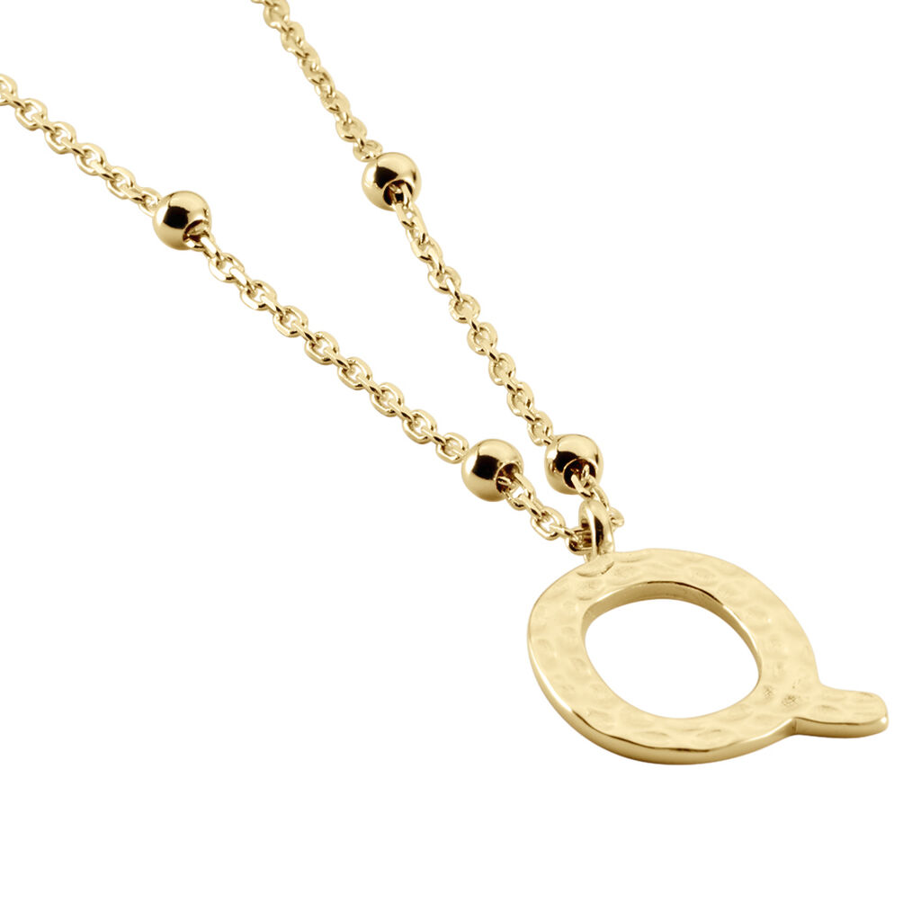 Collier Plaqué Or Jaune Lettra