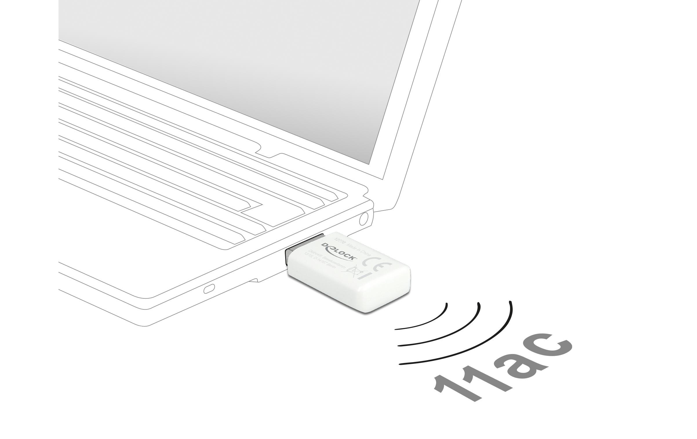 WLAN-AC USB-StickDelock USB 3.0 Dualband WLAN ac/a/b/g/n Micro Stick 867 + 300 Mbps