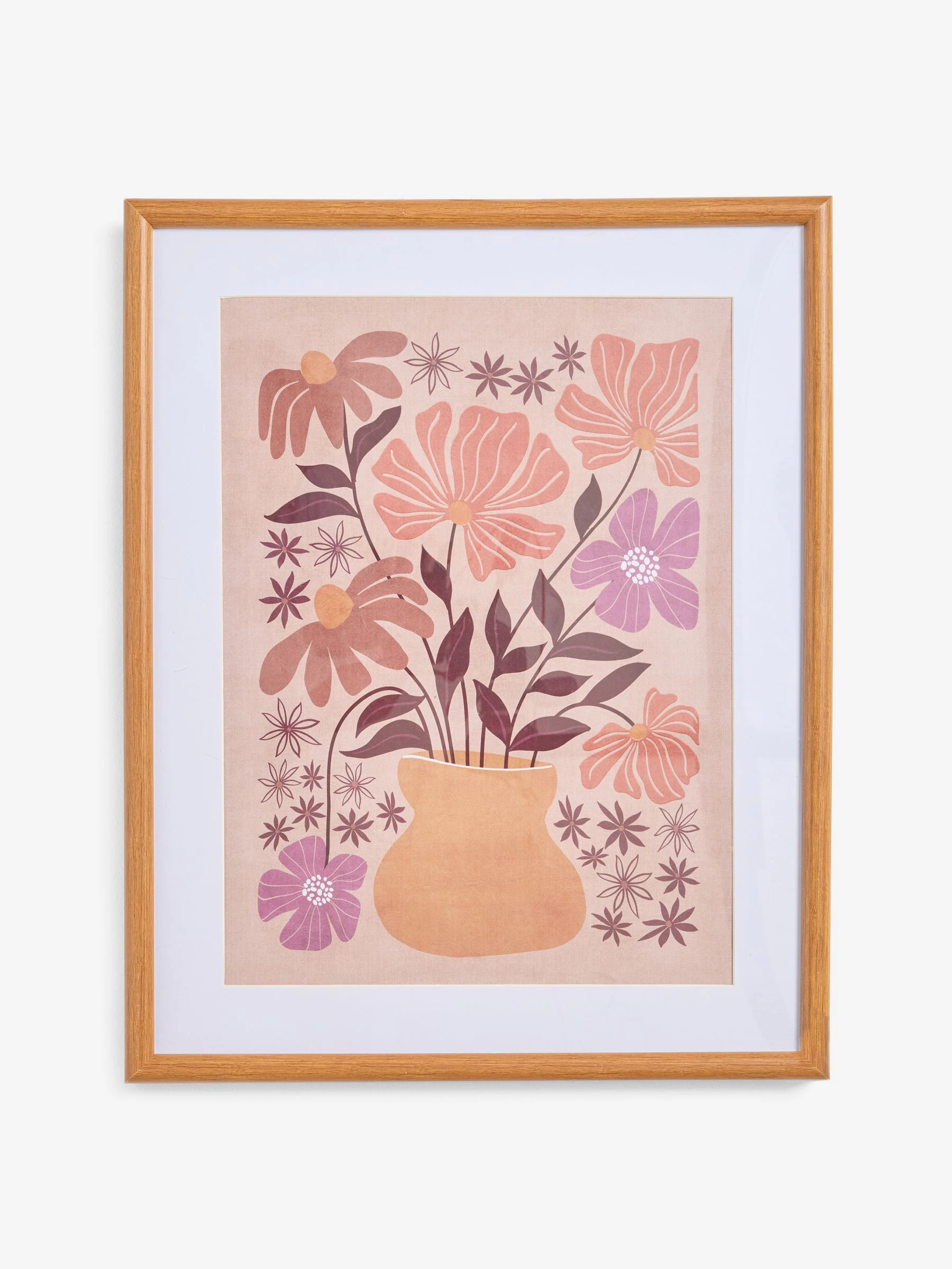 Bloemen arrangement ingelijste wanddecoratie